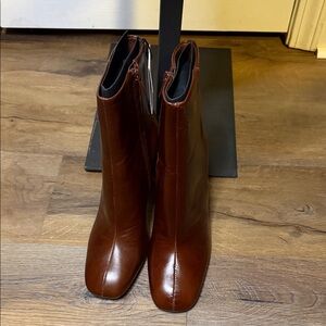 Zara NWT Brown Heeled Boots